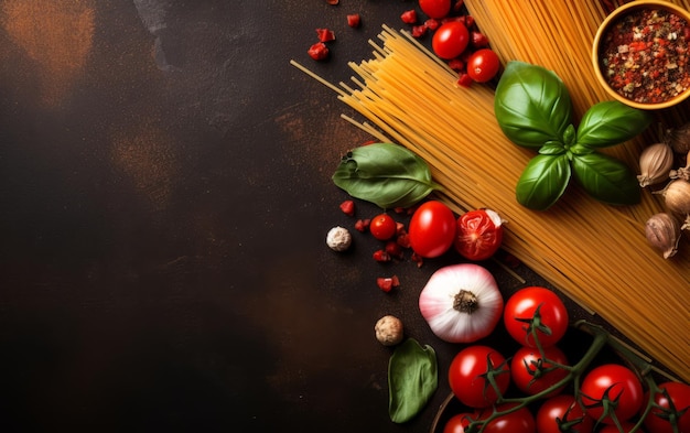 Foto italiaanse voedselingrediënten achtergrond