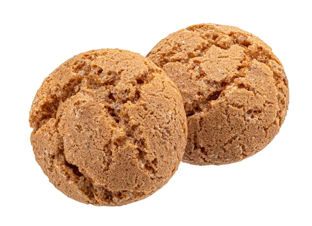 Italian amaretti almond cookies isolated