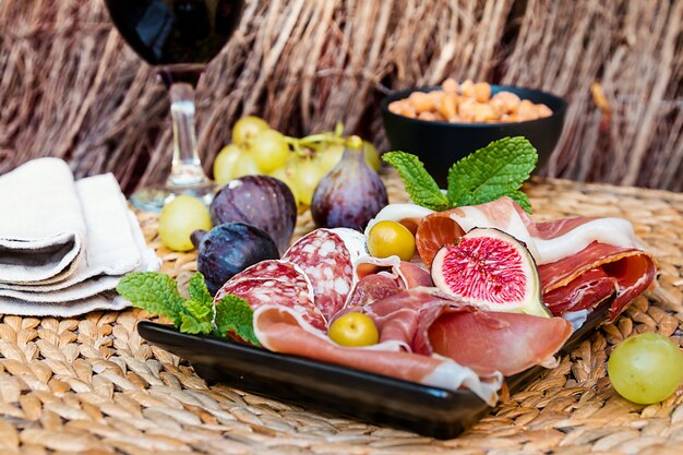 Italian antipasti plate