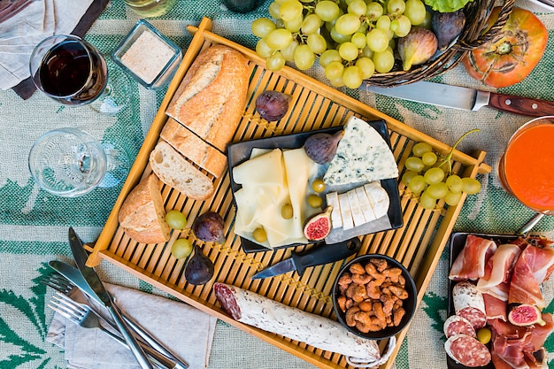 Italian antipasti plate