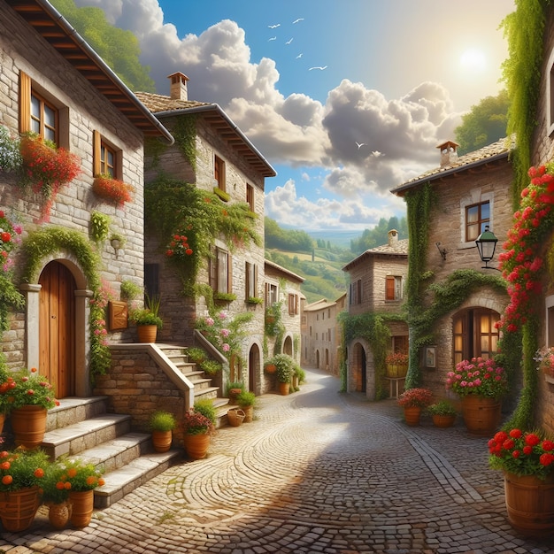 Foto sfondo italiano vernice florale strada vecchio generatore ai