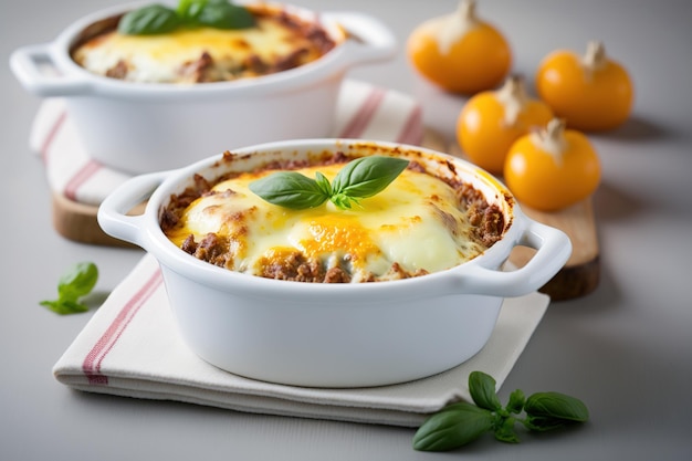 写真 肉とチーズのイタリア風焼き卵