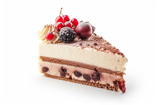 italian cake isolated on clear white