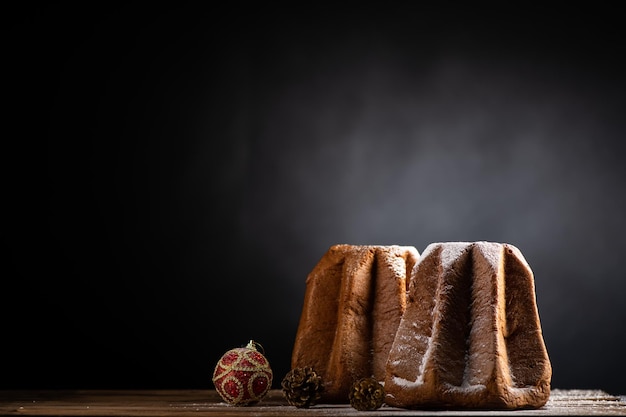 Italian christmas homemade cake Pandoro