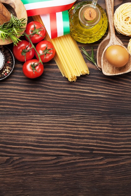 Foto ingredienti alimentari della cucina italiana