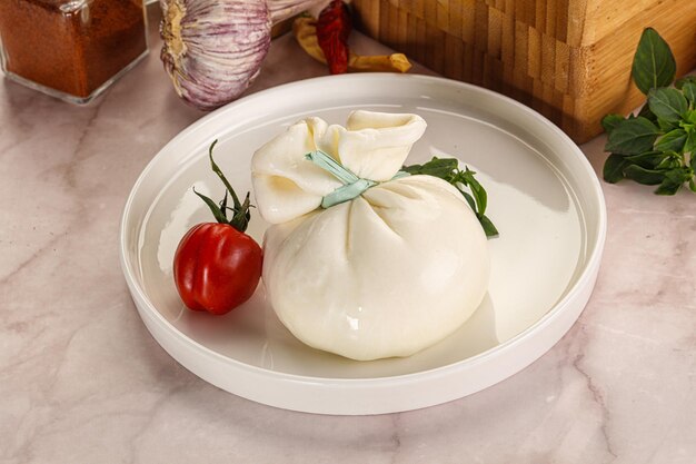 Italian dairy soft cheese Burrata