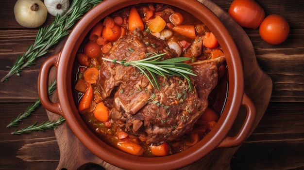 italian delicious Stewed veal Osso Buco