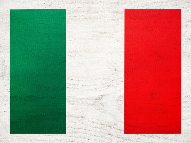 Photo イタリアの旗。美しいグリーティングカード。閉じる