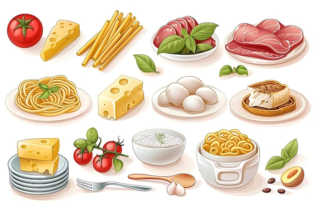 Фото Итальянская концепция дизайна пищи