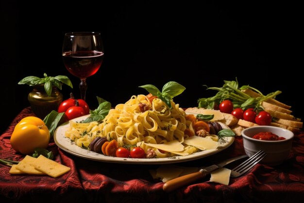 italian food and pasta concept