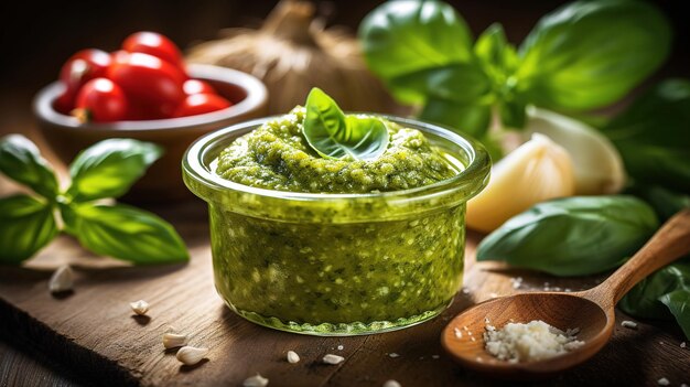 Photo italian genovese pesto