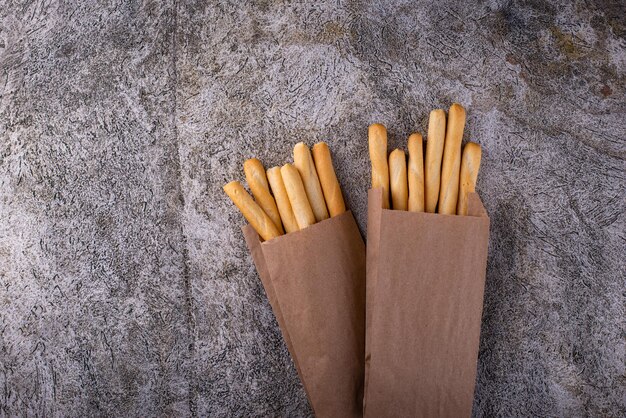 Photo italian grissini traditional appetizer breadstick