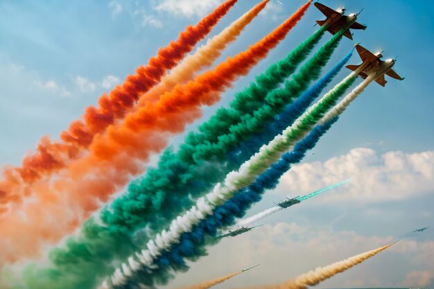 Italian group in flight formation at International