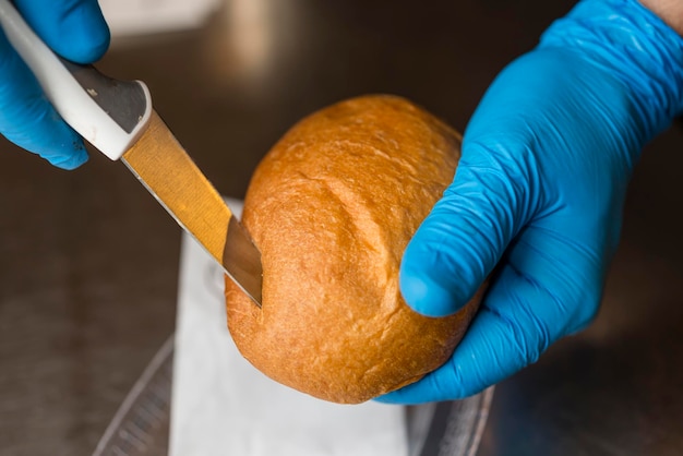 Italian ice cream artisanal preparation