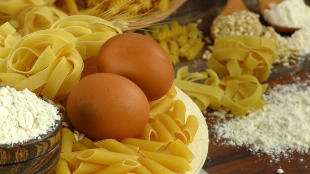 Italian Macaroni Pasta Uncooked Raw Food Photo