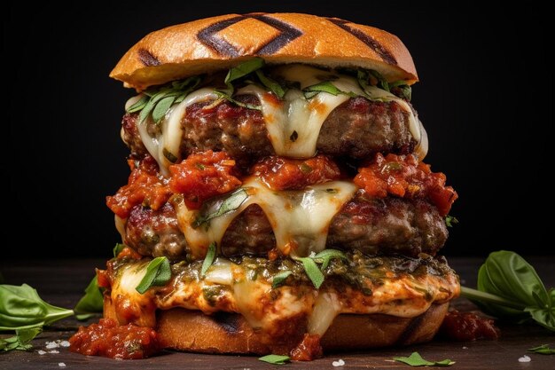 Italian Meatball Marinara Burger