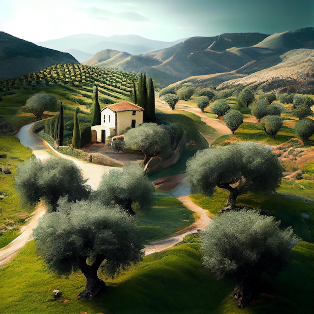 Italian olive farm