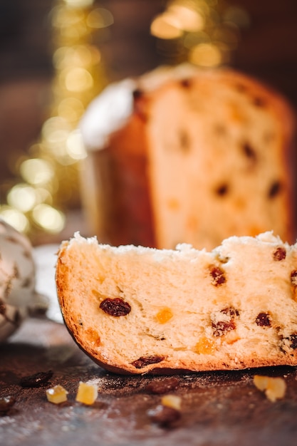 Italian panettone cake