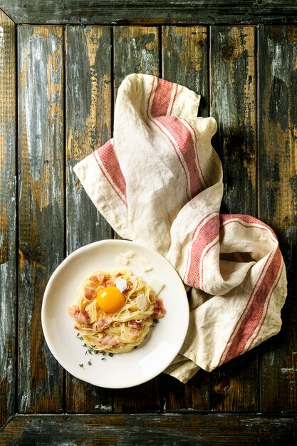 Italian pasta carbonara