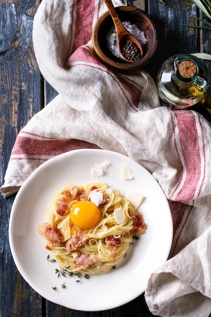 Italian pasta carbonara