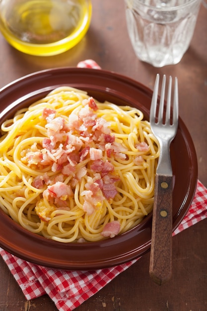 Italian pasta spaghetti carbonara