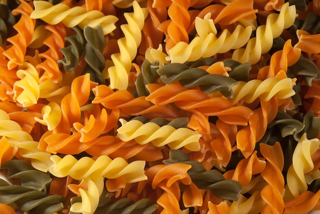 Italian pasta three colors, background