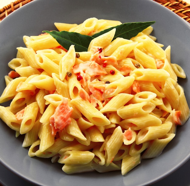 Italian pasta with salmon