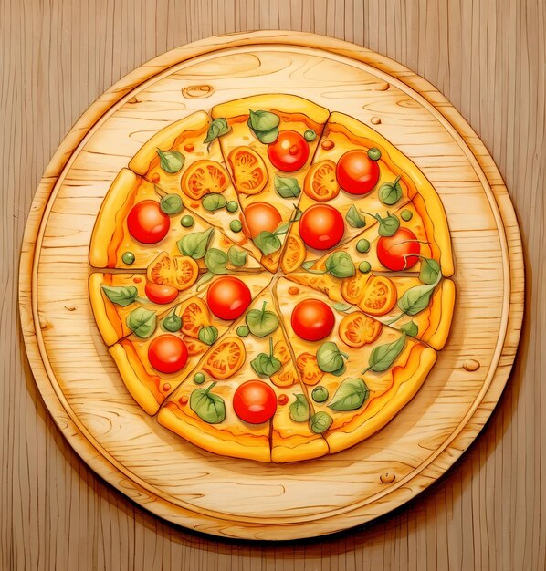 italian pizza image for italian cuisine pop art