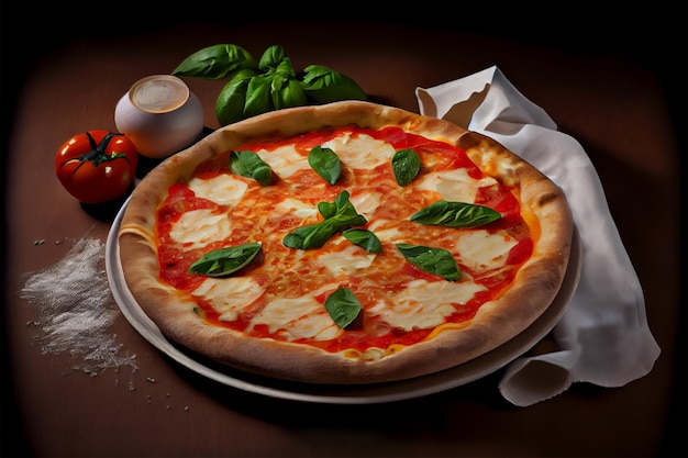 Italian pizza margherita finest cuisine