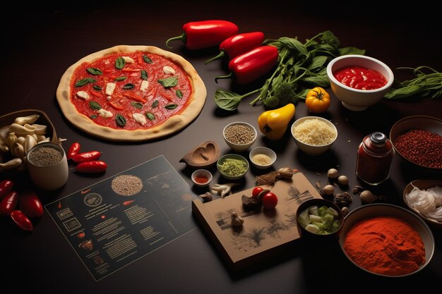 Foto brochura sull'offerta di pizza italiana