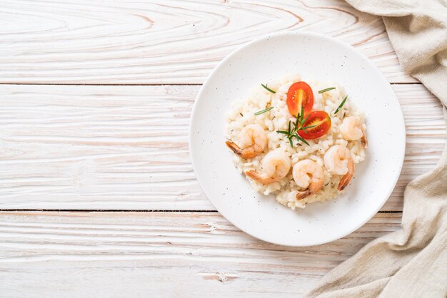 italian risotto with shrimps