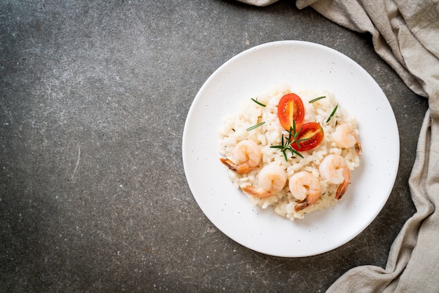 italian risotto with shrimps