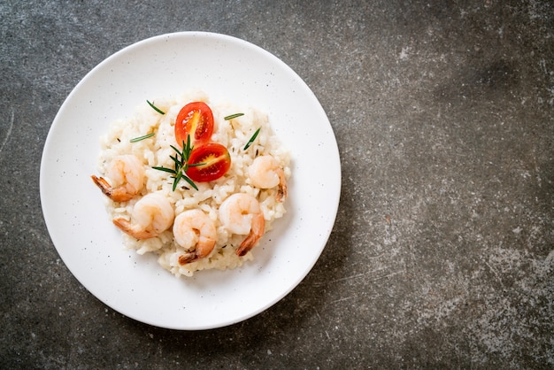 italian risotto with shrimps