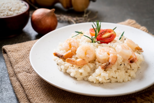 italian risotto with shrimps