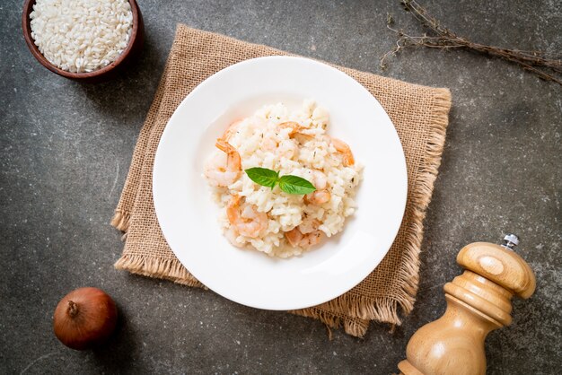 italian risotto with shrimps