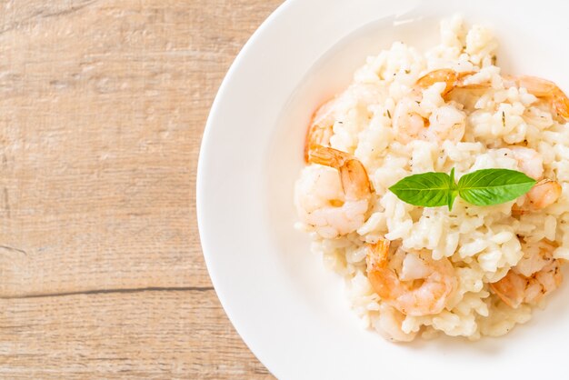 italian risotto with shrimps