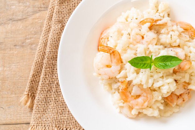 Italian risotto with shrimps