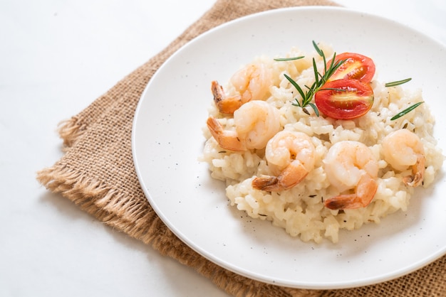 Italian risotto with shrimps