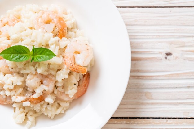 Risotto italiano con gamberetti