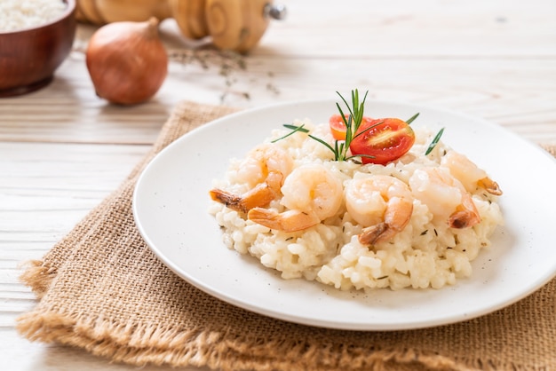 italian risotto with shrimps