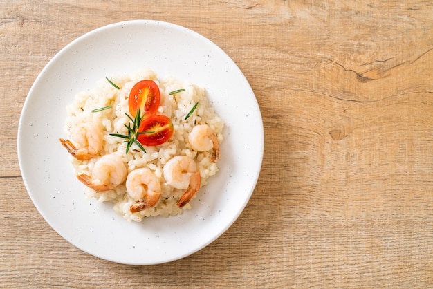 italian risotto with shrimps