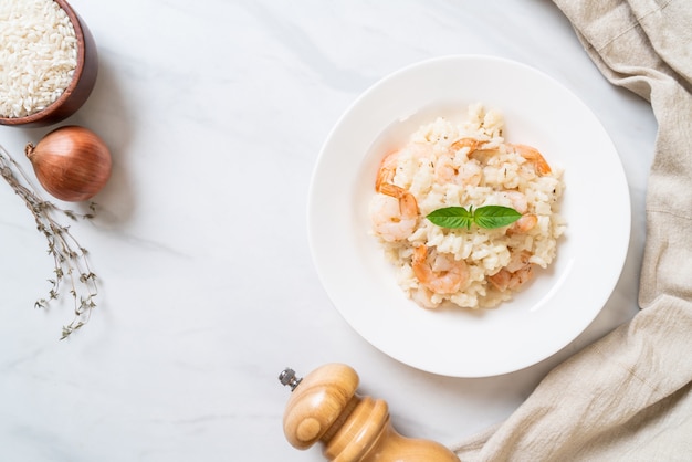 italian risotto with shrimps