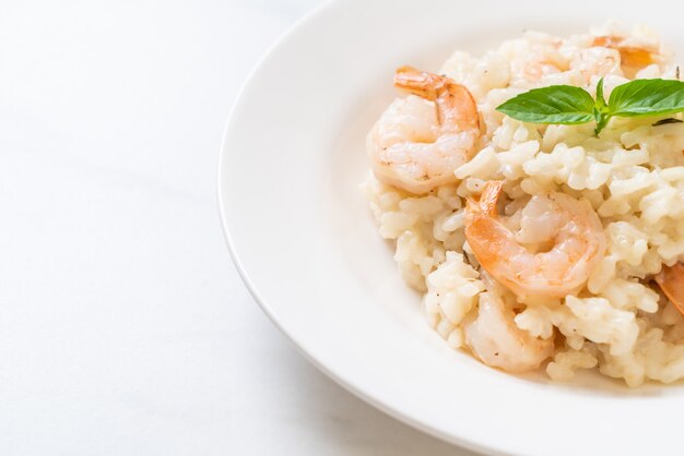 italian risotto with shrimps