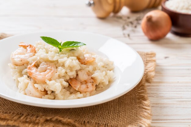 italian risotto with shrimps