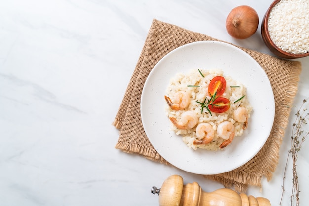 italian risotto with shrimps