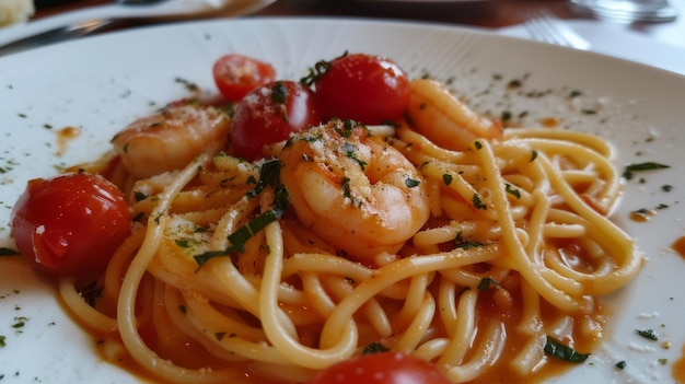 The italian seafood restaurant spagetti cherry tomato