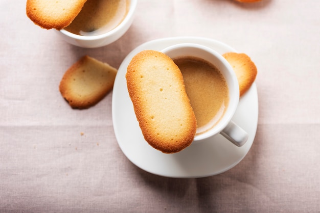 Italian traditional cookies Cat tongues