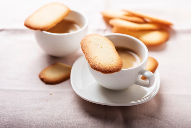 Italian traditional cookies Cat tongues