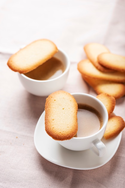 Italian traditional cookies Cat tongues