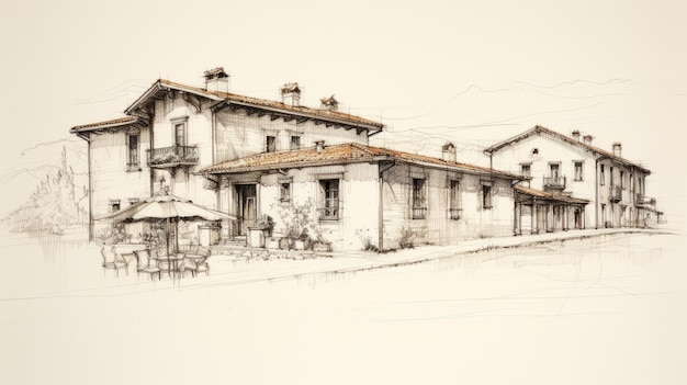 Italian Village Sketched Design A Classic Hightech Architecture From Wine Country Italy